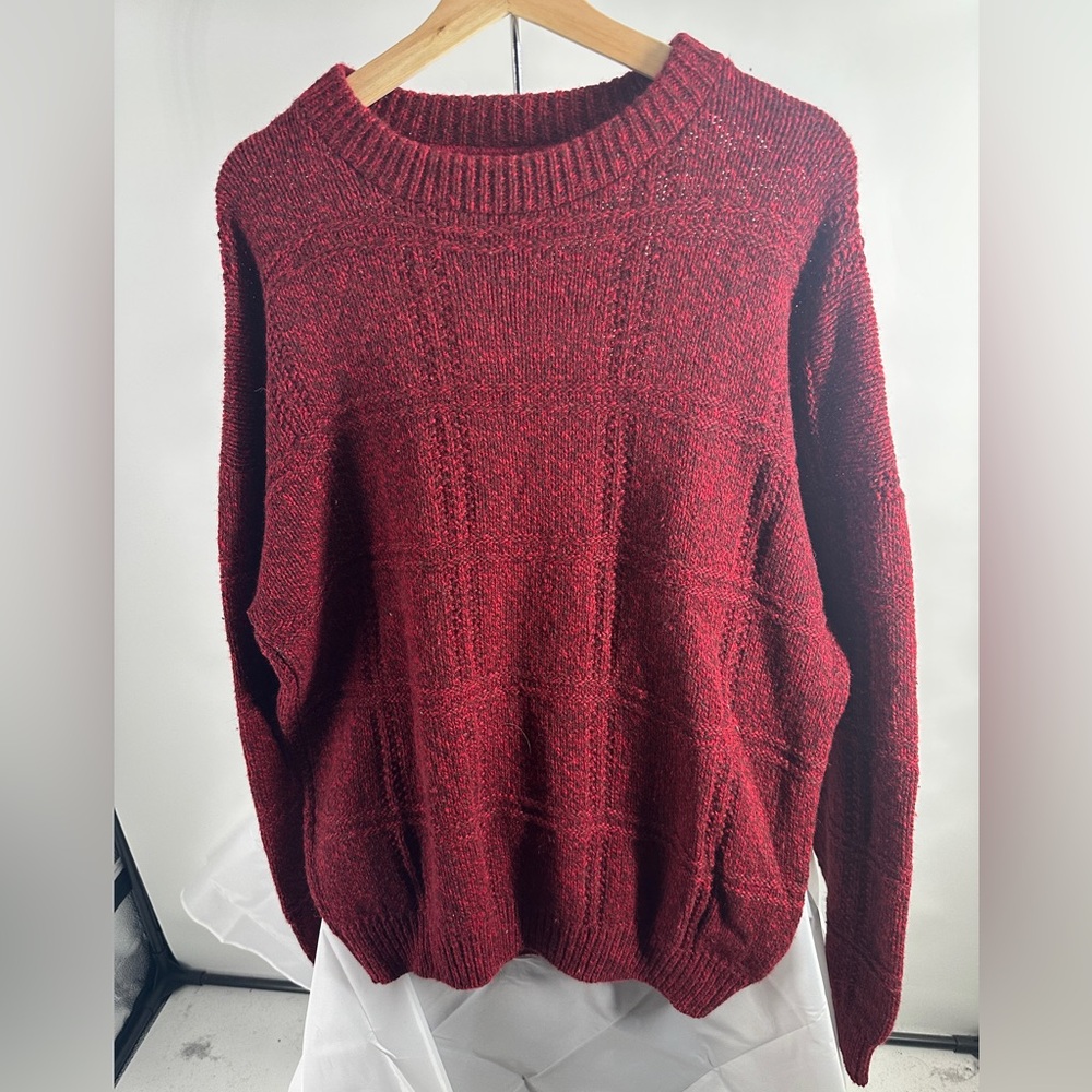 ALPS FINE APPAREL red square  Wool Sweater